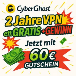 60€ Bonus für CyberGhost VPN