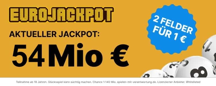 54 Mio € im Eurojackpot; Tippland