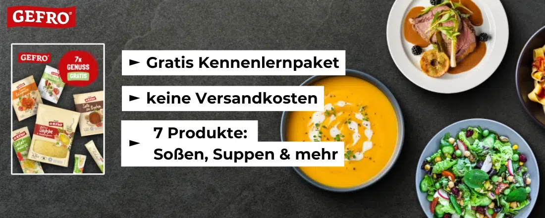 kostenloses Probierpaket von GEFRO