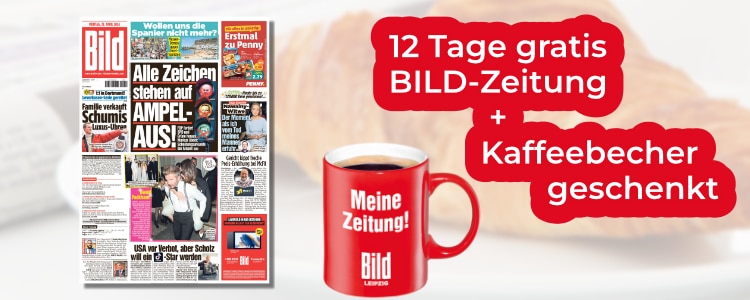 BILD-Zeitung + Kaffeebecher kostenlos