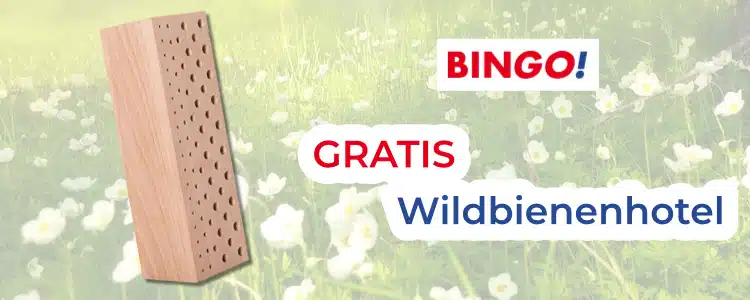 Gratis Wildbienenhotel bei BINDO! bestellen