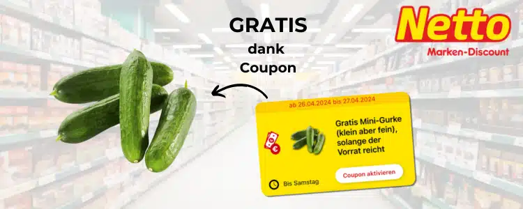 Gratis Mini-Gurken bei Netto 