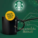 Kostenlose Starbucks-Tasse beim Kauf von 3 Produkten