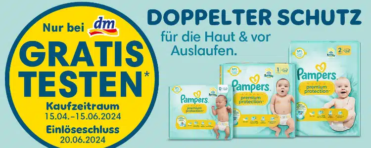 Pampers Windeln gratis testen