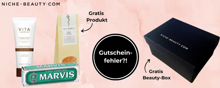 Gutscheinfehler bei Niche-Beauty.com