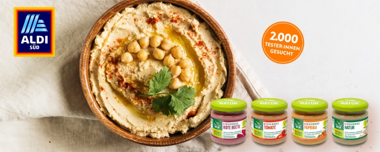 Hummus von ALDI Süd gratis testen