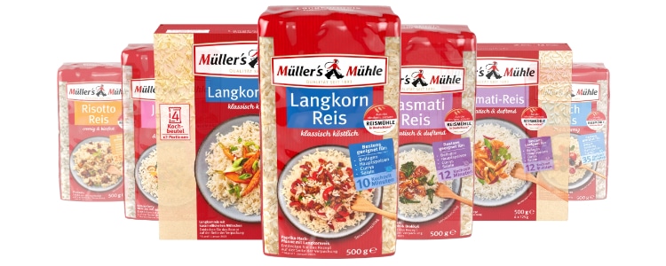 Müller's Mühle Reis gratis testen