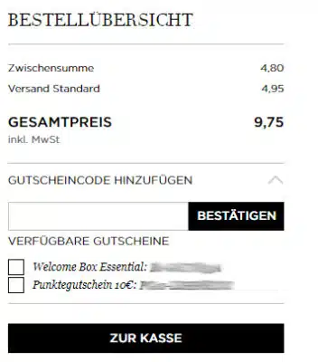 Warenkorb von Niche-Beauty.com