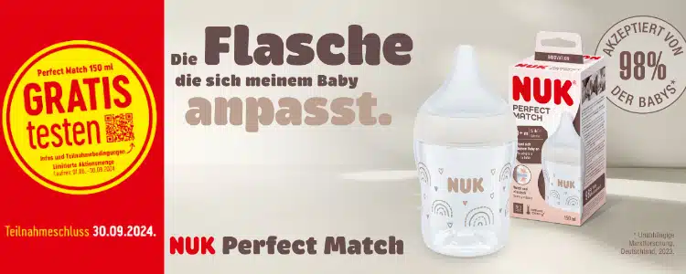 NUK Perfect Match Flasche gratis testen
