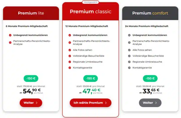 Parship Preise mit 150€ Rabatt