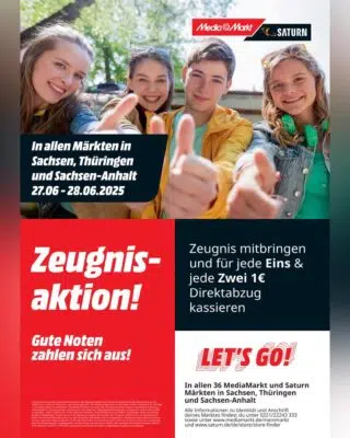 MediaMarkt Saturn Zeugnisaktion 2025