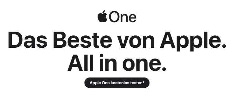 Apple One 1 Monat gratis