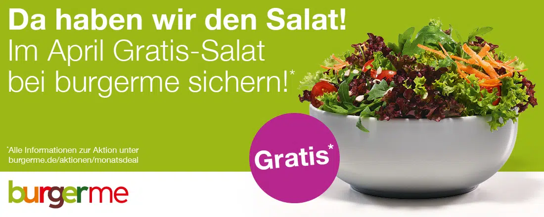 Gratis Basic-Salat bei burgerme