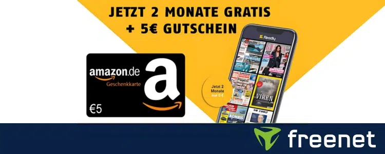 Readly 2 Monate + 5€ Amazon-Gutschein