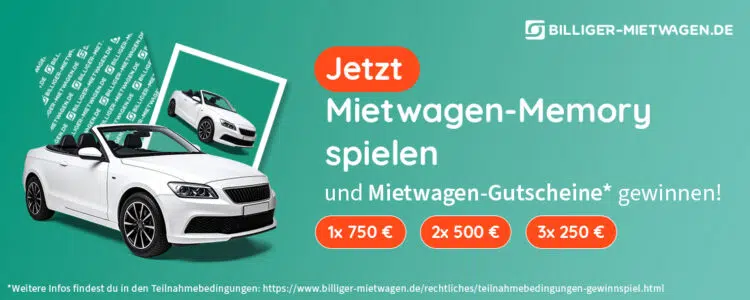 Gewinnspiel von billiger-mietwagen.de