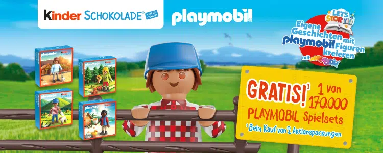 Playmobil-Sets; kinder Schokolade