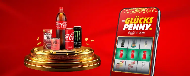 Glückspenny von Penny; Getränke von Coca-Cola; Gewürze