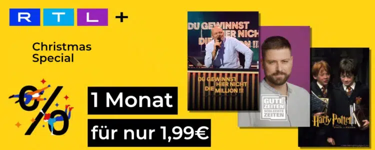 RTL+ Angebot; 1,99€ pro  Monat