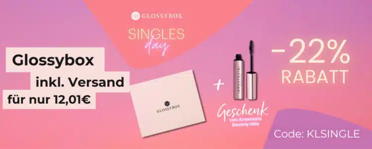 Deal zum Singlesday von Glossybox; Gratis Augenbrauen Gel