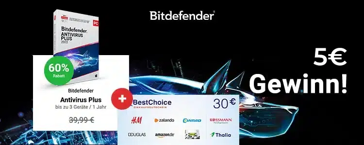 Bitdefender; BestChoice-Gutschein, 5€ Bonus