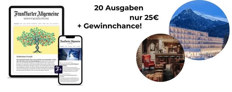 Frankfurter Allgemeine Sonntagszeitung; Hotel in der Schweiz