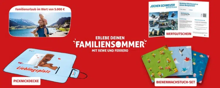 Gewinnspiel Rewe Ferrero; Familiensommer