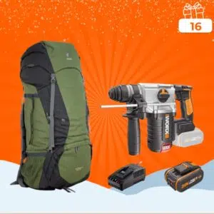 Rucksack oder Akku-Bohrhammer gewinnen