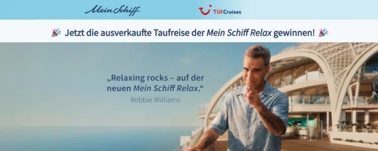Mein Schiff Gewinnspiel Robbie Williams