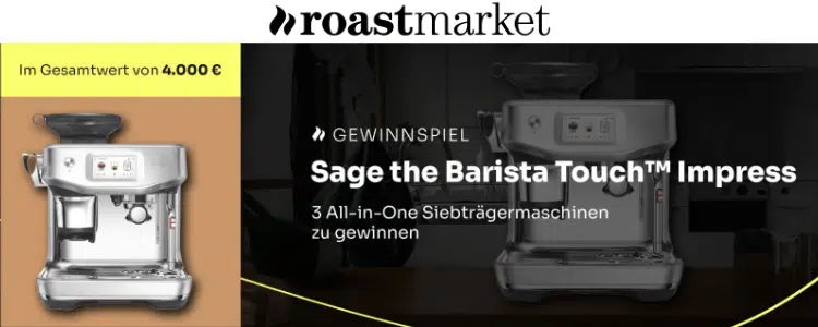 Siebträgermaschine bei roastmarket gewinnen; 