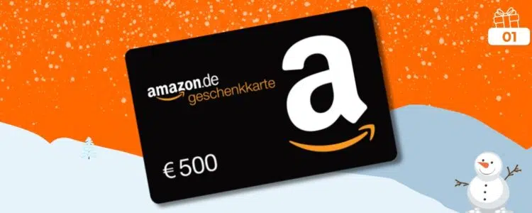 500€ Amazon.de-Gutschein an Tag 1 gewinnen