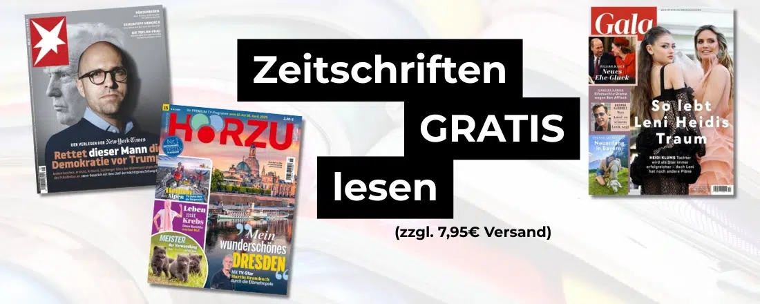 Zeitschriften kostenlos lesen; Stern, HÖRZU, Gala