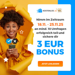 3€ Bonus für 10 Umfragen bei CPX Research
