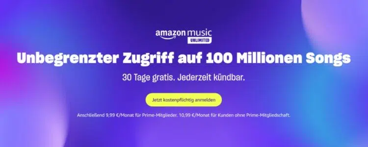 Amazon Music 30 Tage gratis testen