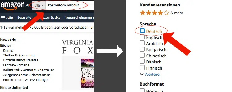 Filter & Suche bei Amazon.de