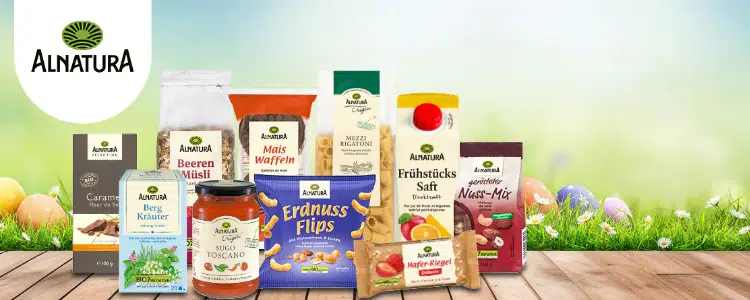 Alnatura-Gewinnspiel; Probierpaket mit Alnatura-Produkten