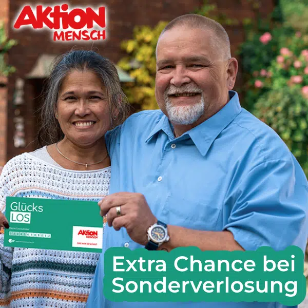 Bei Sonderverlosung der Aktion Mensch bis zu 20 Mio. € gewinnen