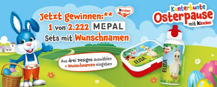kinder Osterhase Gewinnspiel; MEPAL-Set bekommen