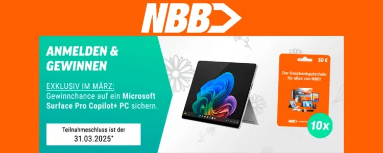 notebooksbilliger.de Gewinnspiel; Microsoft Surface Pro Copilot+ PC