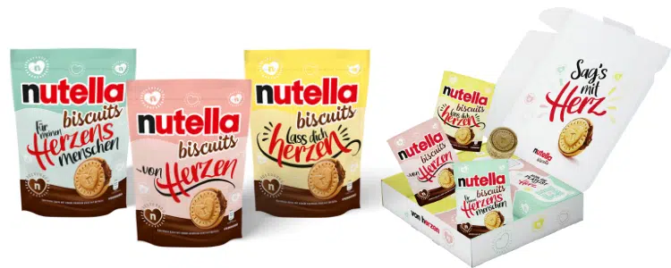 nutella biscuits-Packungen