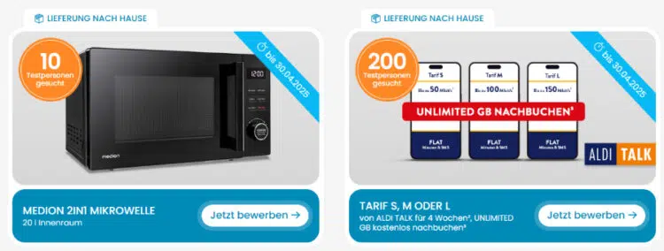 ALDI Produkttests für zu Hause
