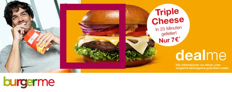 burgerme Triple Cheese für 7€