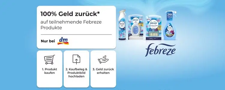febreze bei dm gratis testen