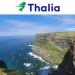 Thalia Logo; Küste in Irland