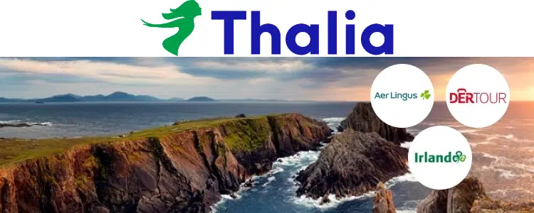 Küste in Irland; Thalia-Logo