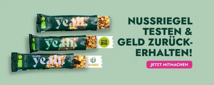 health yeah Nussriegel gratis testen