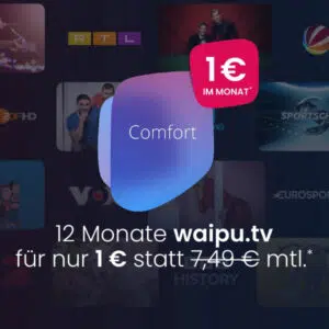 waipu.tv nur 1€ pro Monat