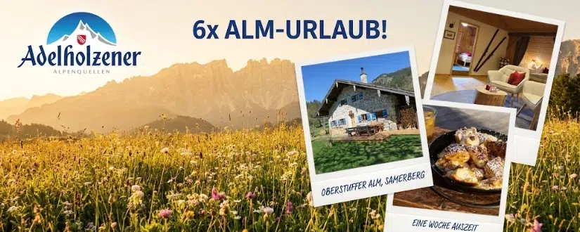 Gewinnspiel von Adelholzener: Hüttenurlaub gewinnen