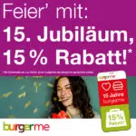 burgerme 15% Rabatt Juni 2025