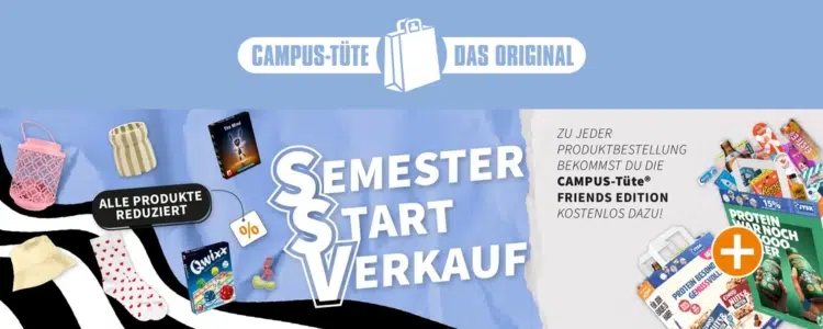 Campus-Tüte kostenlos Semester-Start-Verkauf 2025