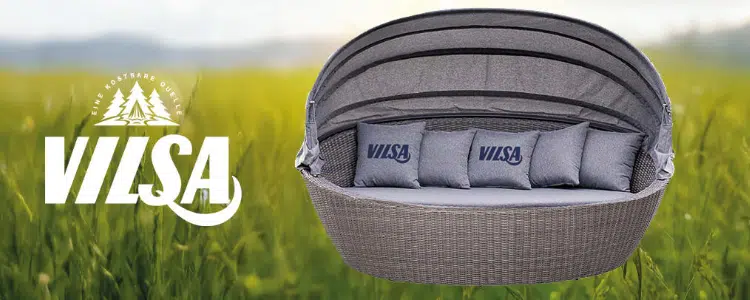 Sonneninsel in Grau; Vilsa-Logo